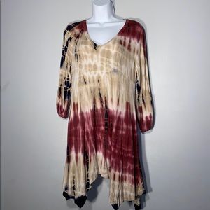 Tie dyed rayon dress/tunic